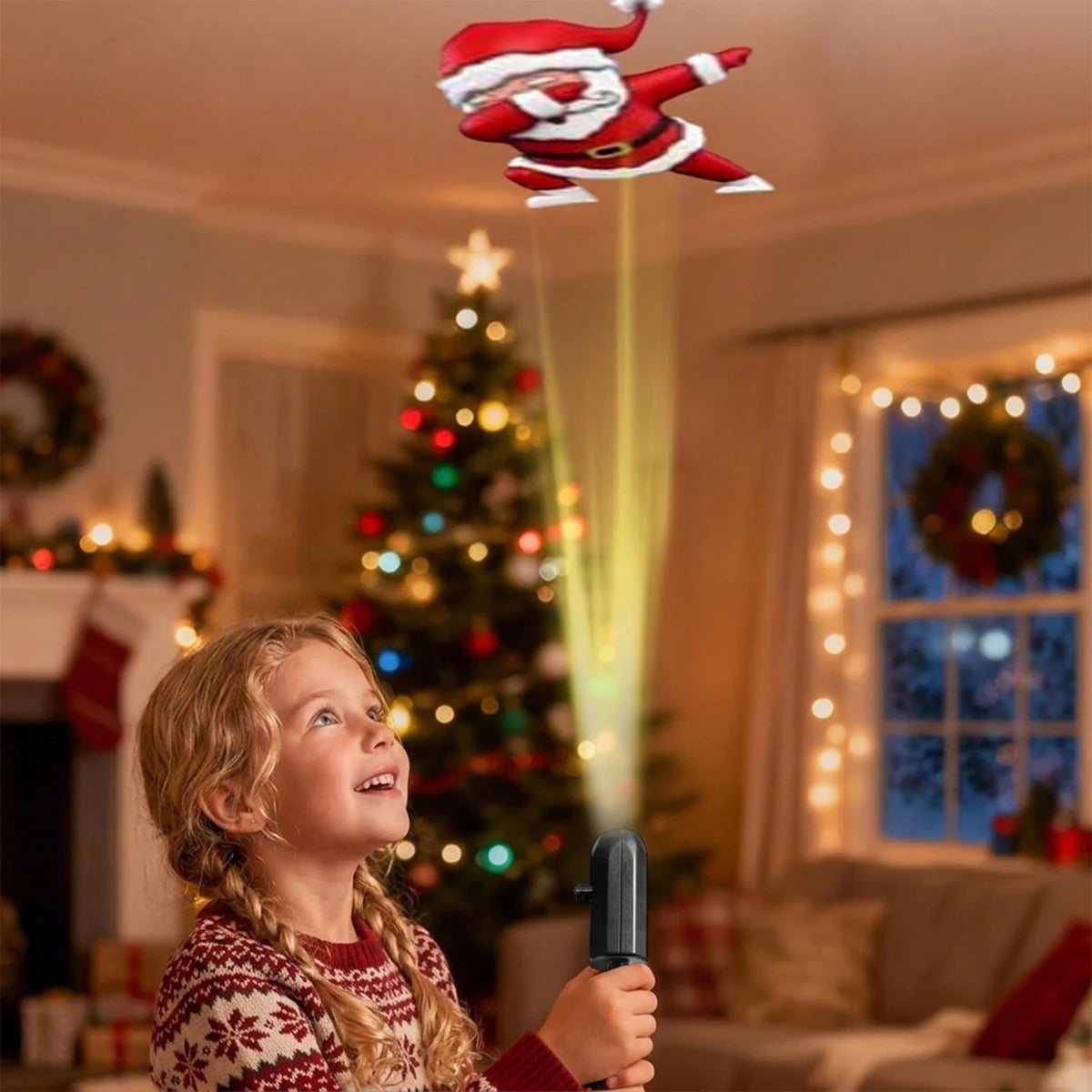 USB Christmas Projector Light With Festive Patterns
