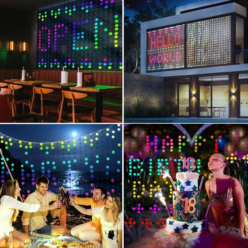 Smart LED Curtain Fairy Lights App Control Music Sync