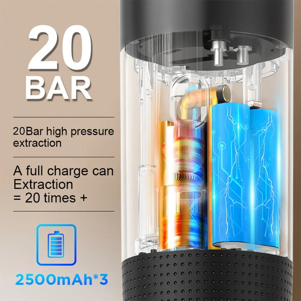 Portable Electric Espresso Maker – 3-in-1 Capsule & Ground