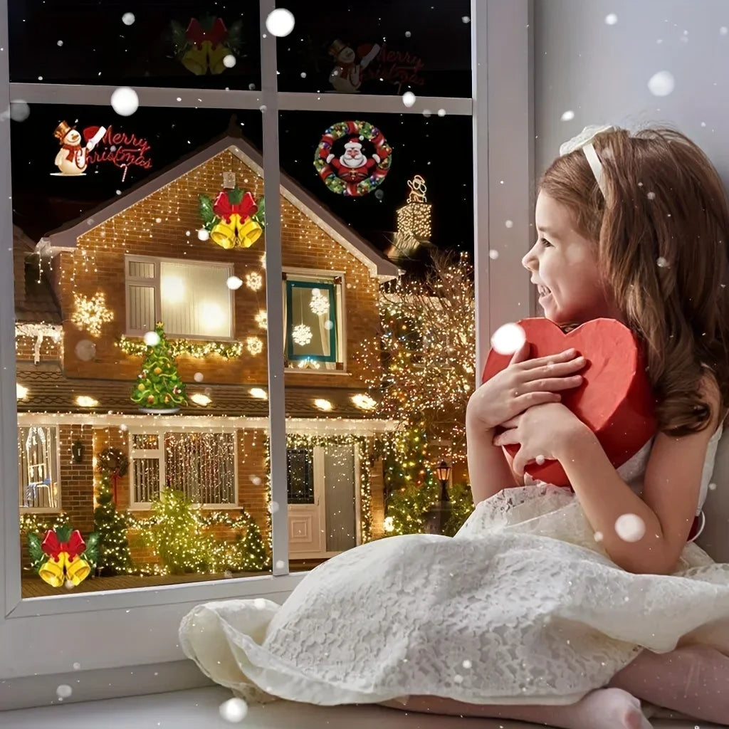 Snowflake Christmas Projector Night Light – USB LED Decor